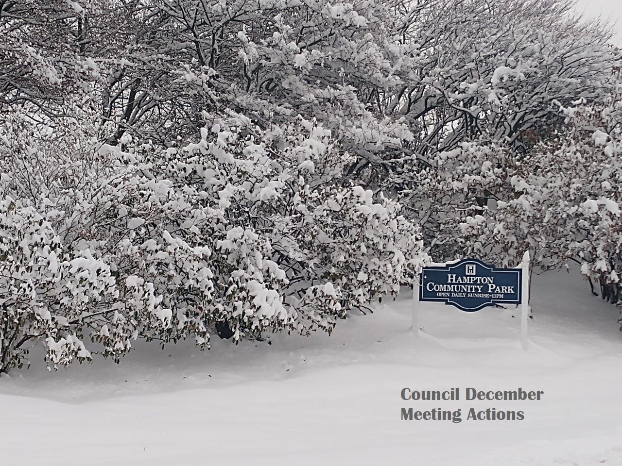 Council December meeting actions 2020