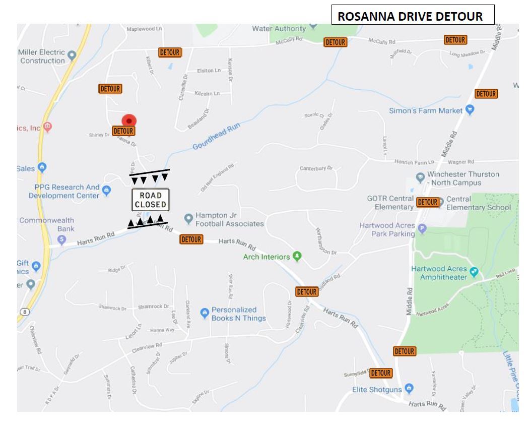 Rosanna Drive DetourJPG